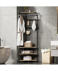 gaomon 6 Double Hooks Corner Hall Tree