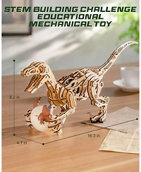 Robotime Walk Dinosaur Toys 3D Wooden Puzzles, Mechanical Wood Model Kits, Diy Crafts Kits Educational Toys Dino Collection Birthday Gift Teen Adult