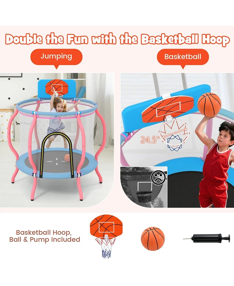 Slickblue Kids Pumpkin Trampoline for Indoor and Outdoor Play