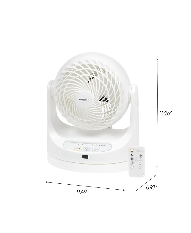 Iris Usa Woozoo Medium Oscillating Air Circulator Fan with Remote Control