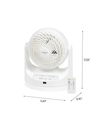 Iris Usa Woozoo Medium Oscillating Air Circulator Fan with Remote Control