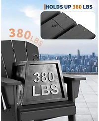 gaomon Modern Hdpe Plastic Adirondack Chair Set of 2