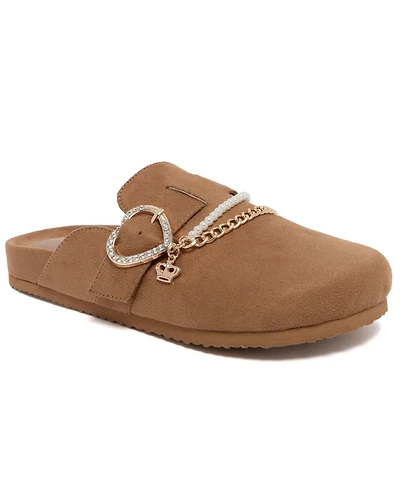 Juicy Couture Women's Dove Heart Buckle Clog Slippers