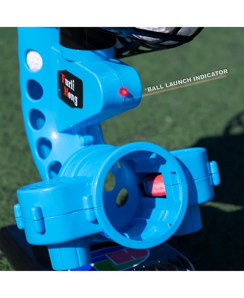 Furlihong Portable Baseball Pitching Machine with Bat and 12 Training Balls Battery Powered with 3 Adjustable Launch Angles for Kids and Beginners