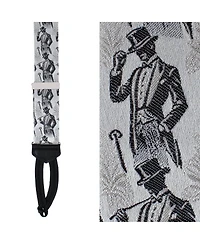 Trafalgar Men's Ambrose Dapper Night Silk Formal End Suspenders and Necktie Set
