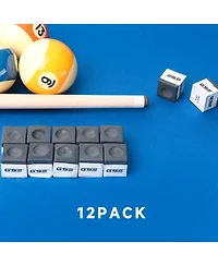 Gse Games & Sports Expert 12-Pack Billiard/Pool Cue Chalks, Billiard Pool Table Accessories for Home/Tournament Use