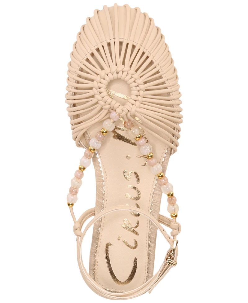 Circus Ny by Sam Edelman Women's Kassie Caged Ankle Strap Flat Sandals