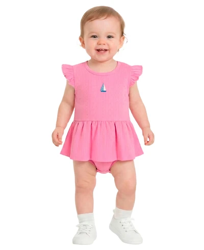 Sperry Baby Girls' Short-Sleeve Bodysuit with Rattle, 2-Piece Set
