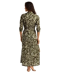 Lauren Ralph Women's Midi Shirt Dress Cover-Up