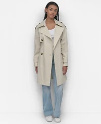 Dkny Jeans Women's Double Breasted Trench Coat
