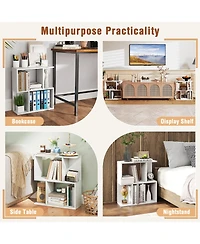 Sugift 3-Tier Bookshelf with Display Shelf for Small Space