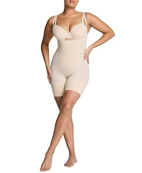 Spanx Women's SPANXsculpt GoFigure Open-Bust Mid-Thigh Bodysuit