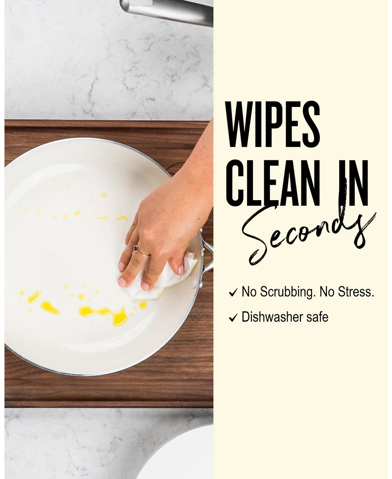 Alva Mobi 8pc Ceramic Nonstick Cookware Set | Cannoli Cream