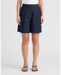 Nvlt Women's Denim-Look Bermuda Short