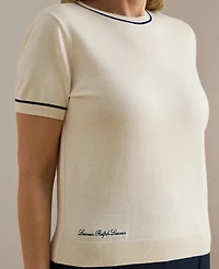Lauren Ralph Plus Short-Sleeve Sweater