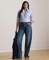 Lauren Ralph Plus Relaxed Fit Button-Up Shirt