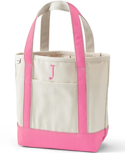 Lands' End Pre-Monogrammed Letter J Canvas Tote Bag
