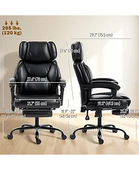 Homcom Massage Office Chair with Heat Reclining Function