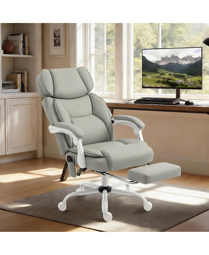 Homcom Massage Office Chair with Heat Reclining Function