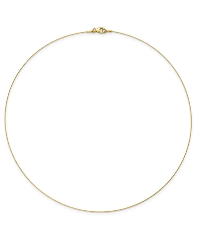 Curata Jewelry Solid 18K Yellow Gold Twisted Cable Collar Necklace 16 Inch or 18 Inch 0.5mm Wide Collar Necklace