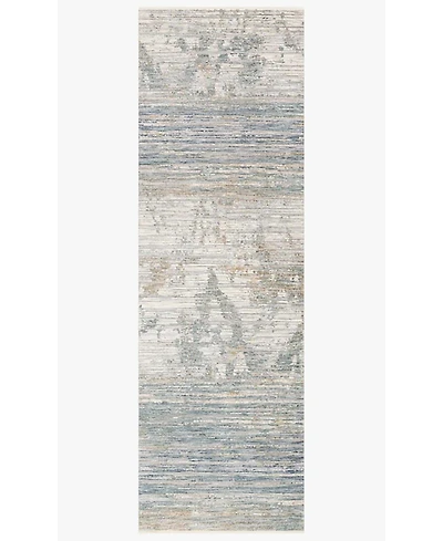 Loloi Pandora Pan-06 Ivory/Blue 2'6" x 16' Runner Area Rug