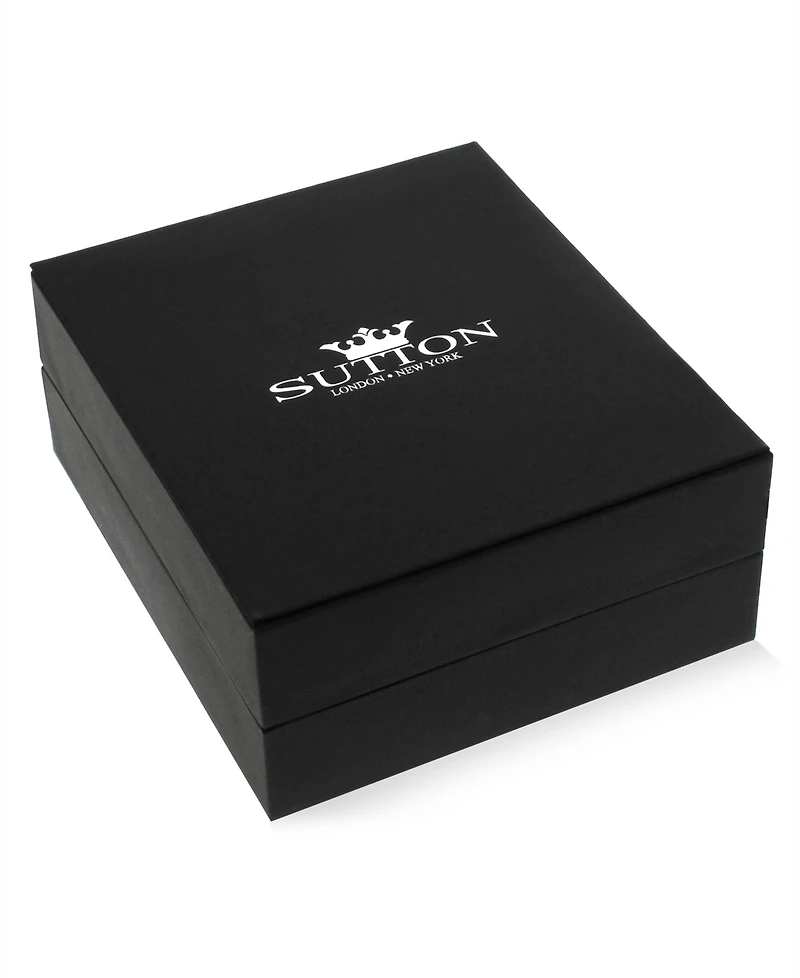 Rhona Sutton Men's Iced Cuban Stainless Steel Chain Bracelet
