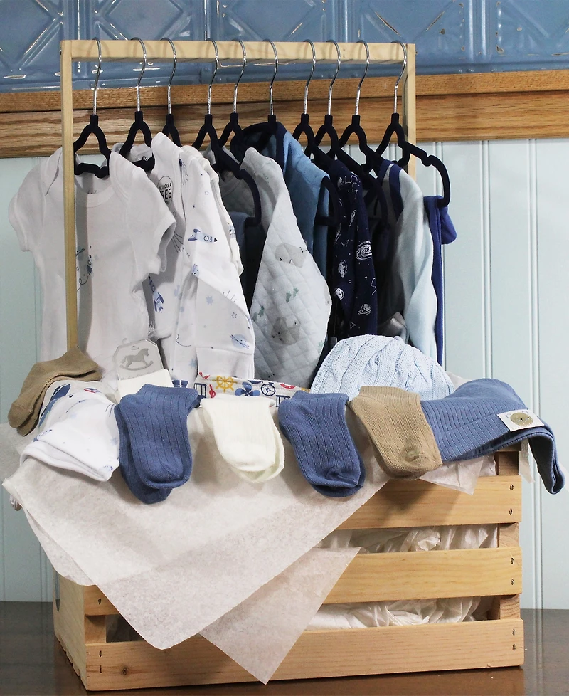 3 Stories Trading Baby Boys' First Years Baby Shower Gift Crate, 38-Piece Set