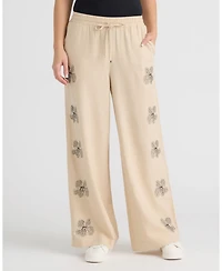 Nvlt Women's Pull On Embroidered Trouser