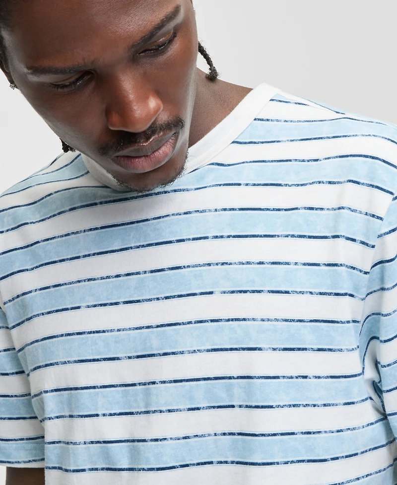 Sun + Stone Men's Chill Stripe Cotton T-Shirt, Macy's Exclusive