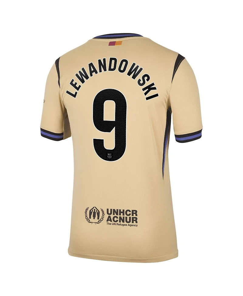 Nike Men's Robert Lewandowski Gold Barcelona 2025/26 Away Stadium Replica Jersey