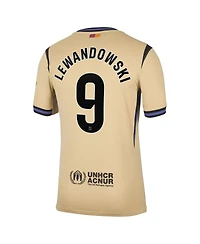 Nike Men's Robert Lewandowski Gold Barcelona 2025/26 Away Stadium Replica Jersey