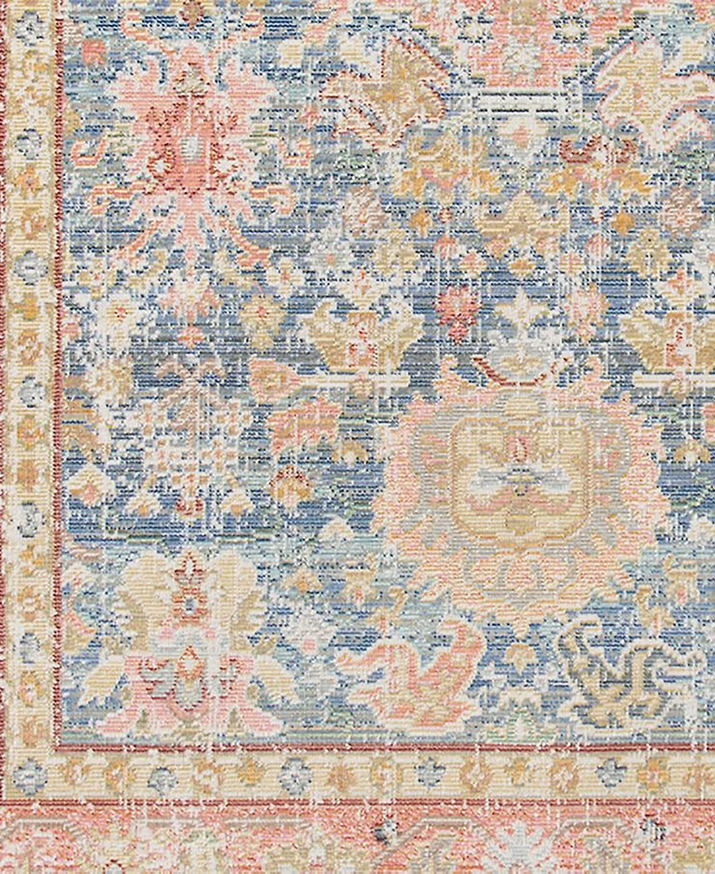 Amer Rugs Century Cen-15 Navy/ Pink 2'6" x 8' Runner Rug