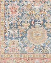 Amer Rugs Century Cen-15 Navy/ Pink 2'6" x 8' Runner Rug