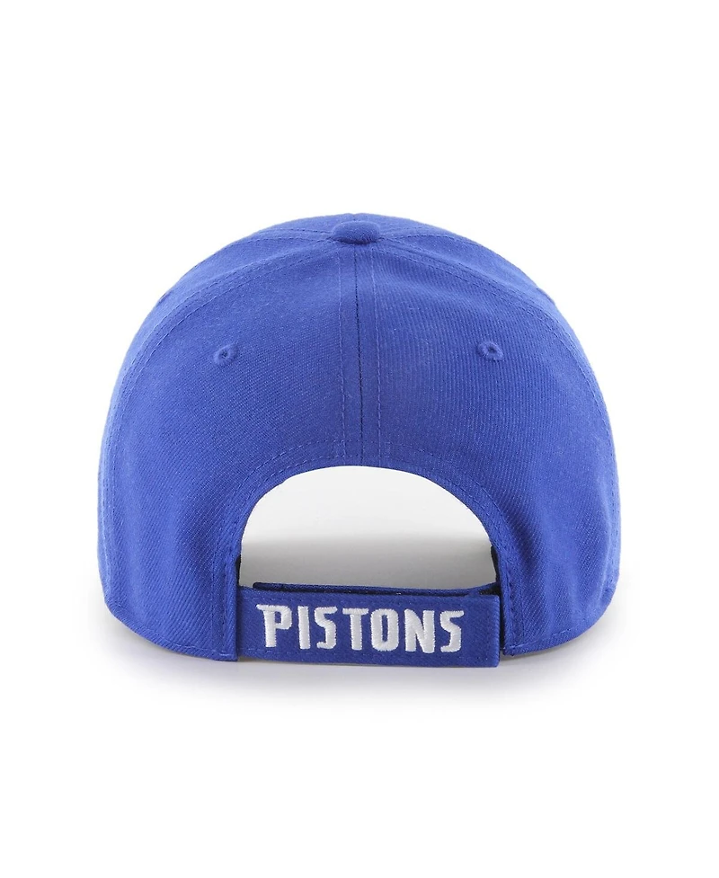 '47 Brand Men's Blue Detroit Pistons Mvp Clean Up Adjustable Hat