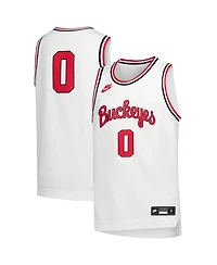 Nike Big Boys and Girls White Ohio State Buckeyes Replica Basketball Jersey