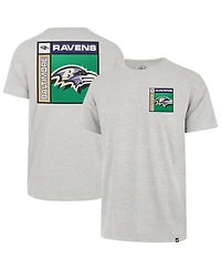 47 Brand Men's Gray Baltimore Ravens Chrome Plate Franklin T-Shirt