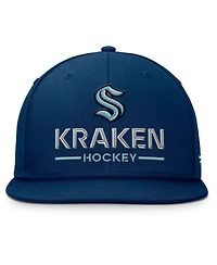 Fanatics Men's Deep Sea Blue Seattle Kraken Authentic Pro Rink Lockup Snapback Hat