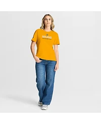 Fanatics Women's Gold Boston Bruins Authentic Pro Primary T-Shirt