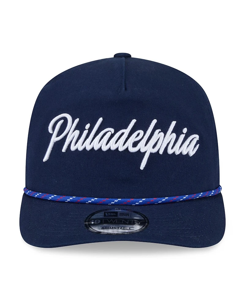 New Era Men's Navy Philadelphia 76ers 2025/26 City Edition 19TWENTY Adjustable Hat