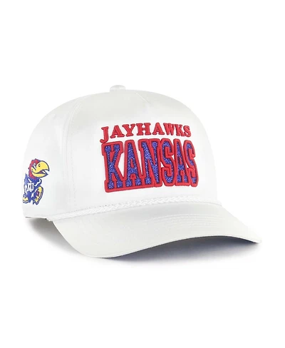 '47 Brand Women's White Kansas Jayhawks Outspoken Hitch Adjustable Hat