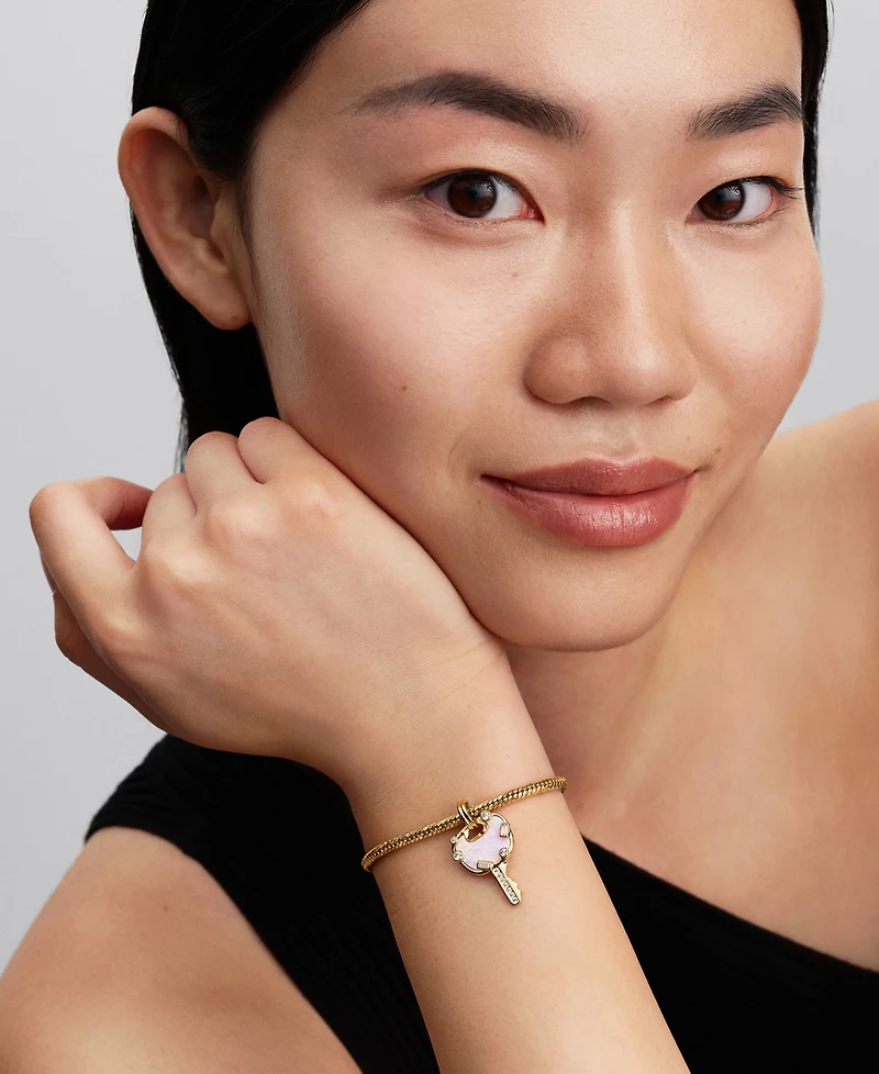 Pandora Opalescent Pink Love Key Large Dangle Charm