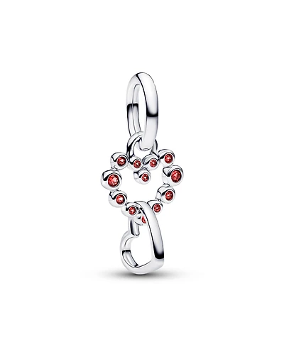 Pandora Connected Hearts Red Stones Dangle Charm