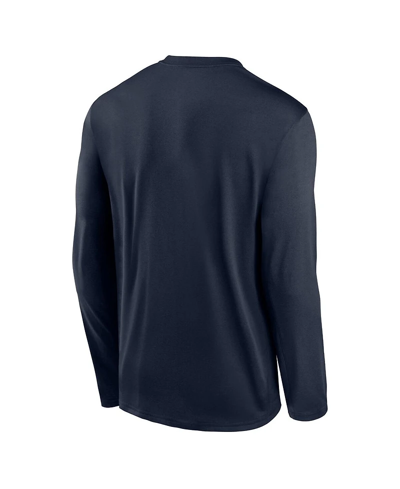 Nike Men's Navy Atlanta Braves Authentic Collection Legend Dri-fit Long Sleeve T-Shirt