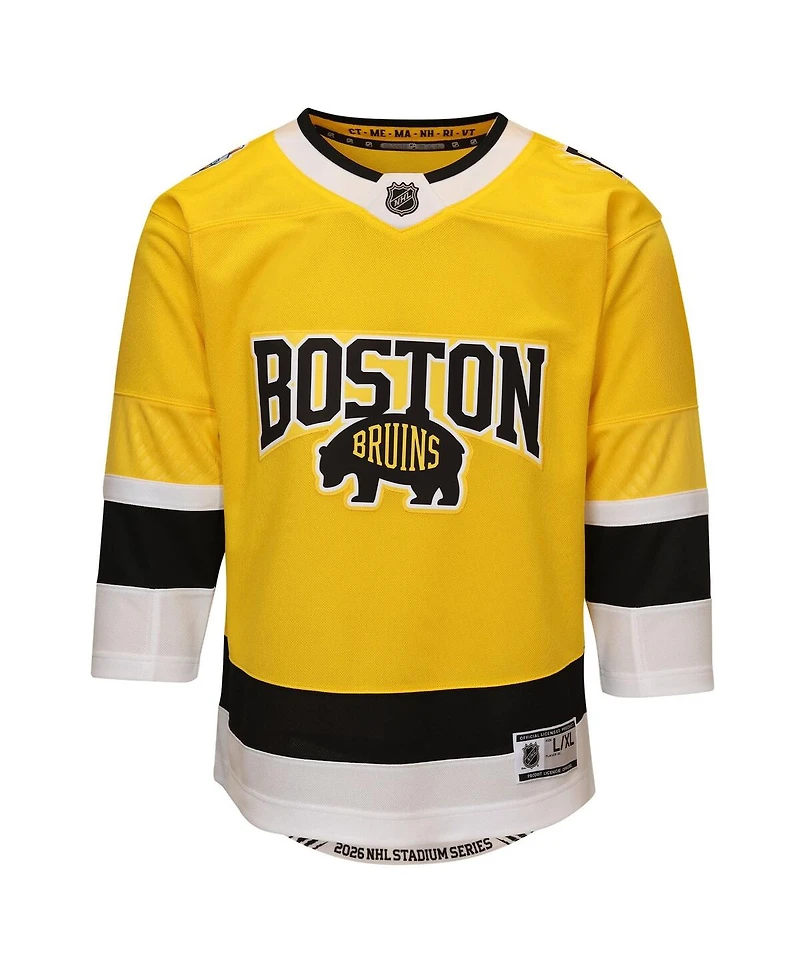 Outerstuff Big Boys and Girls Gold Boston Bruins 2026 Stadium Series Premier Jersey