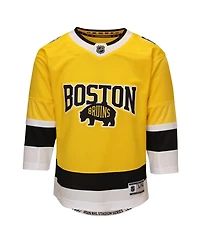 Outerstuff Big Boys and Girls Gold Boston Bruins 2026 Stadium Series Premier Jersey