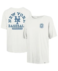 47 Brand Women's Natural New York Mets Back Canyon Sadie T-Shirt