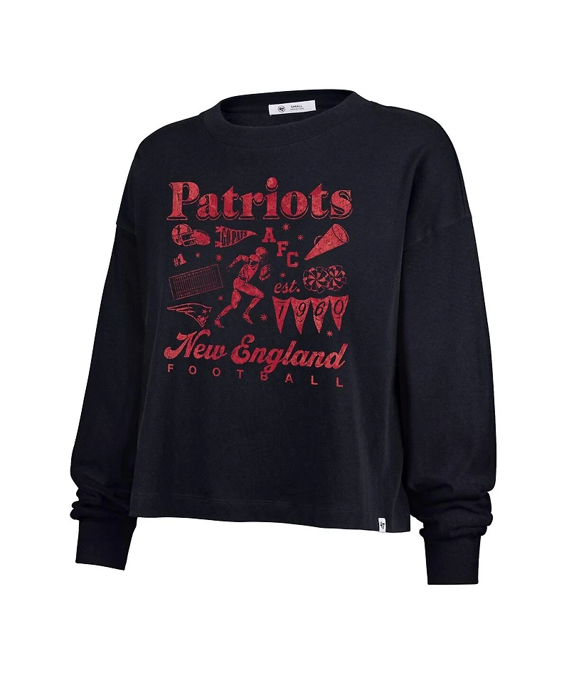 '47 Brand Women's Navy New England Patriots Team Collage Sydney Long Sleeve T-Shirt