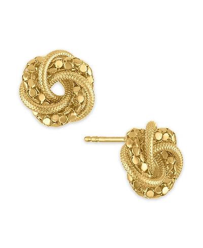 Macy's Textured Bead Stud Earrings in 10k Gold