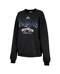 Wear by Erin Andrews Women's Black New England Patriots Super Bowl Lx Fleece Sweatshirt