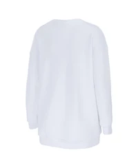 Wear by Erin Andrews Women's White New England Patriots vs. Seattle Seahawks Super Bowl Lx Matchup Sweatshirt